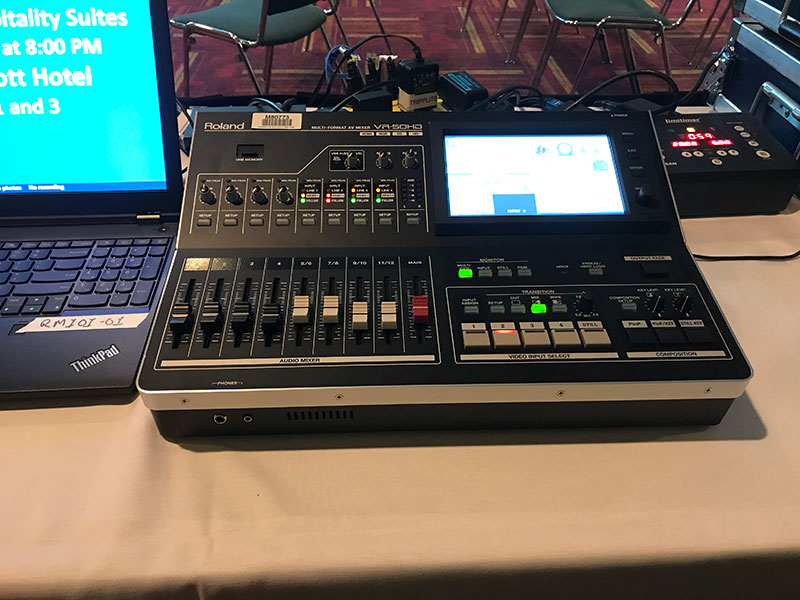 Markey’s Roland Professional A/V VR-50HD video switcher