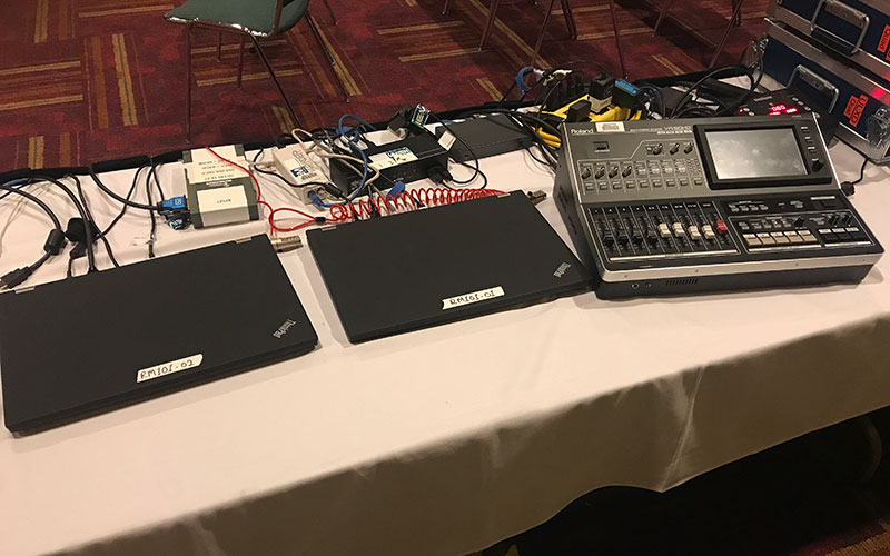 Markey’s Roland Professional A/V VR-50HD video switcher