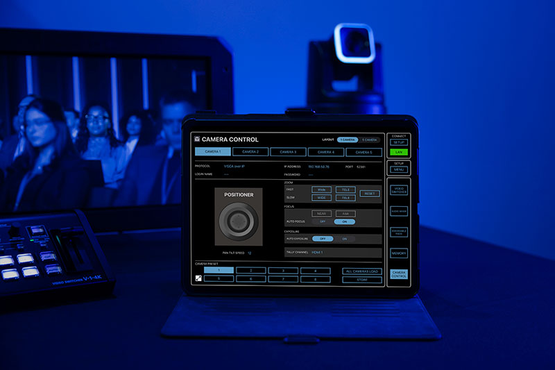 Roland's V-1-4K Video Switcher and V-1-4K Remote app