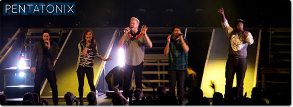 Pentatonix vocal sensations and winners of Season 3 of NBC’s The Sing-Off