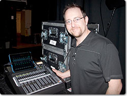 Trist Curless is the Audio Engineer for Pentatonix by his Roland M-200i V-Mixer