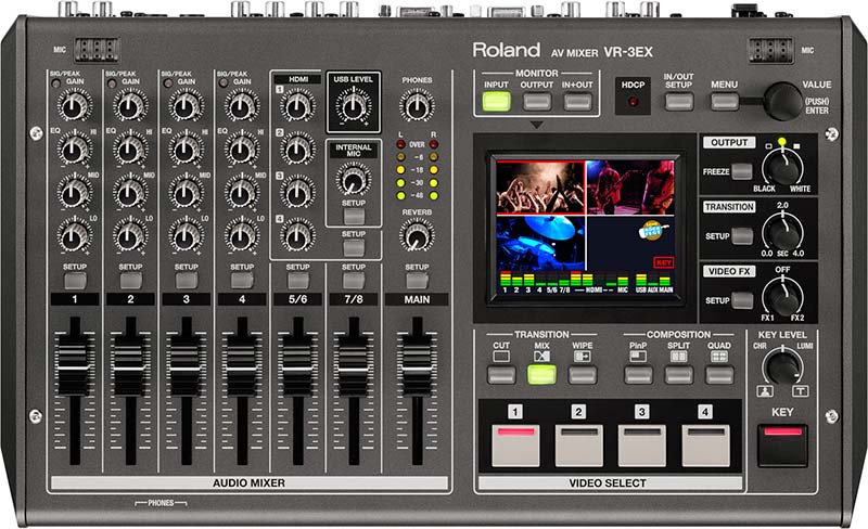 Roland VR-3EX console interface.