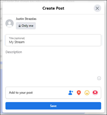 Livestreaming to Facebook with a PC