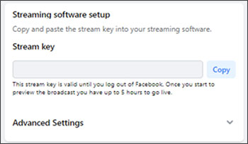 Livestreaming to Facebook with a PC