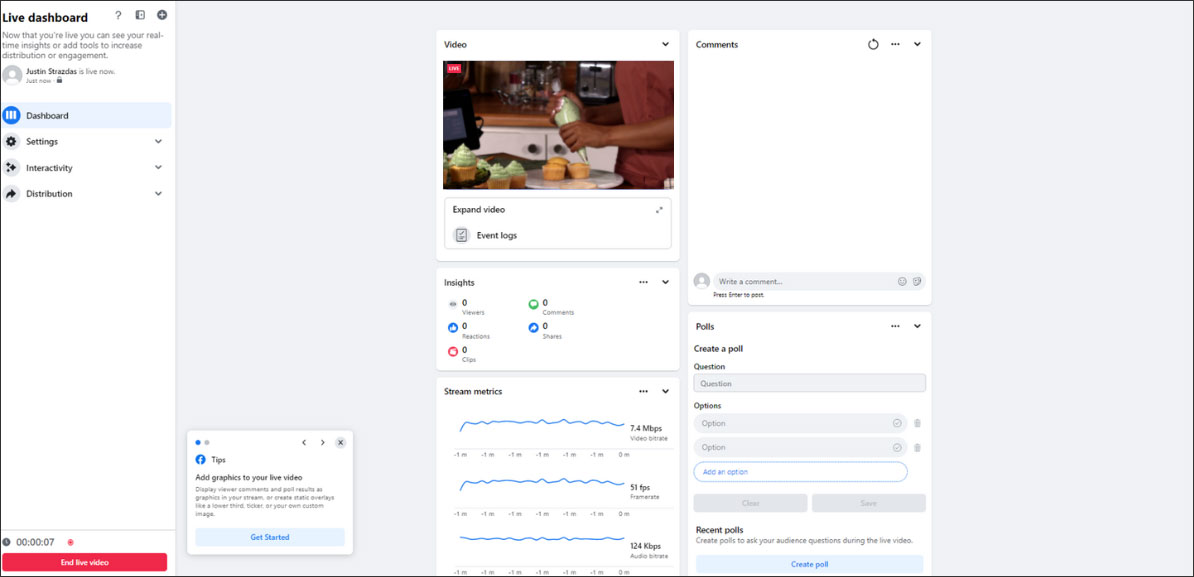 Livestreaming to Facebook with a PC