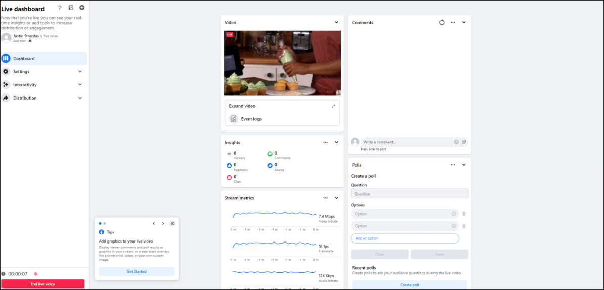 Livestreaming to Facebook with a PC