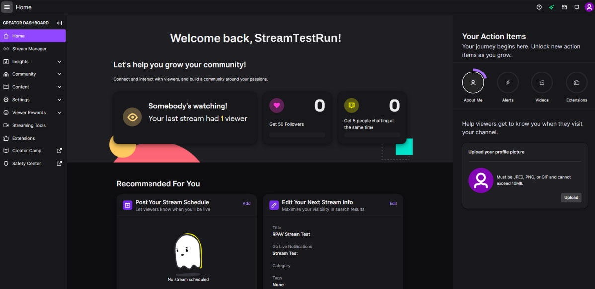 Livestreaming to Twitch with a PC