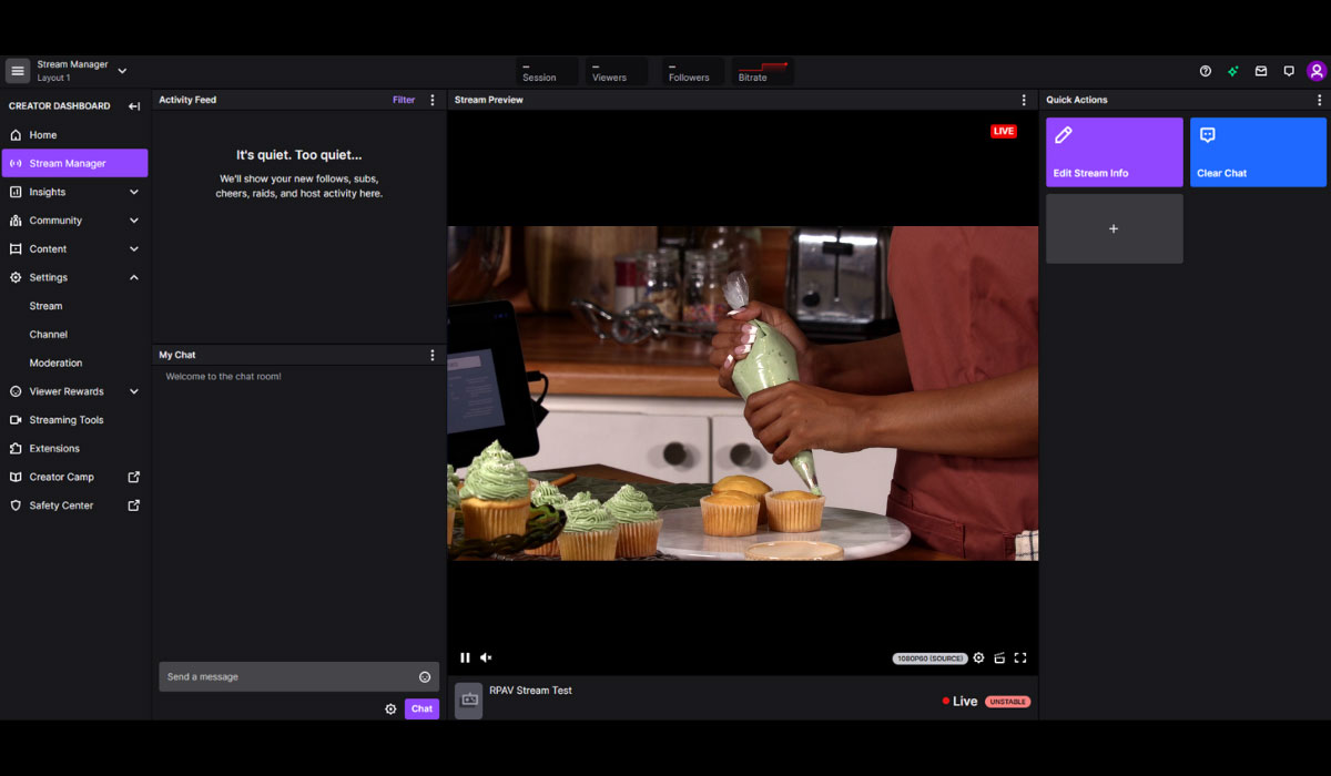 Livestreaming to Twitch with a PC