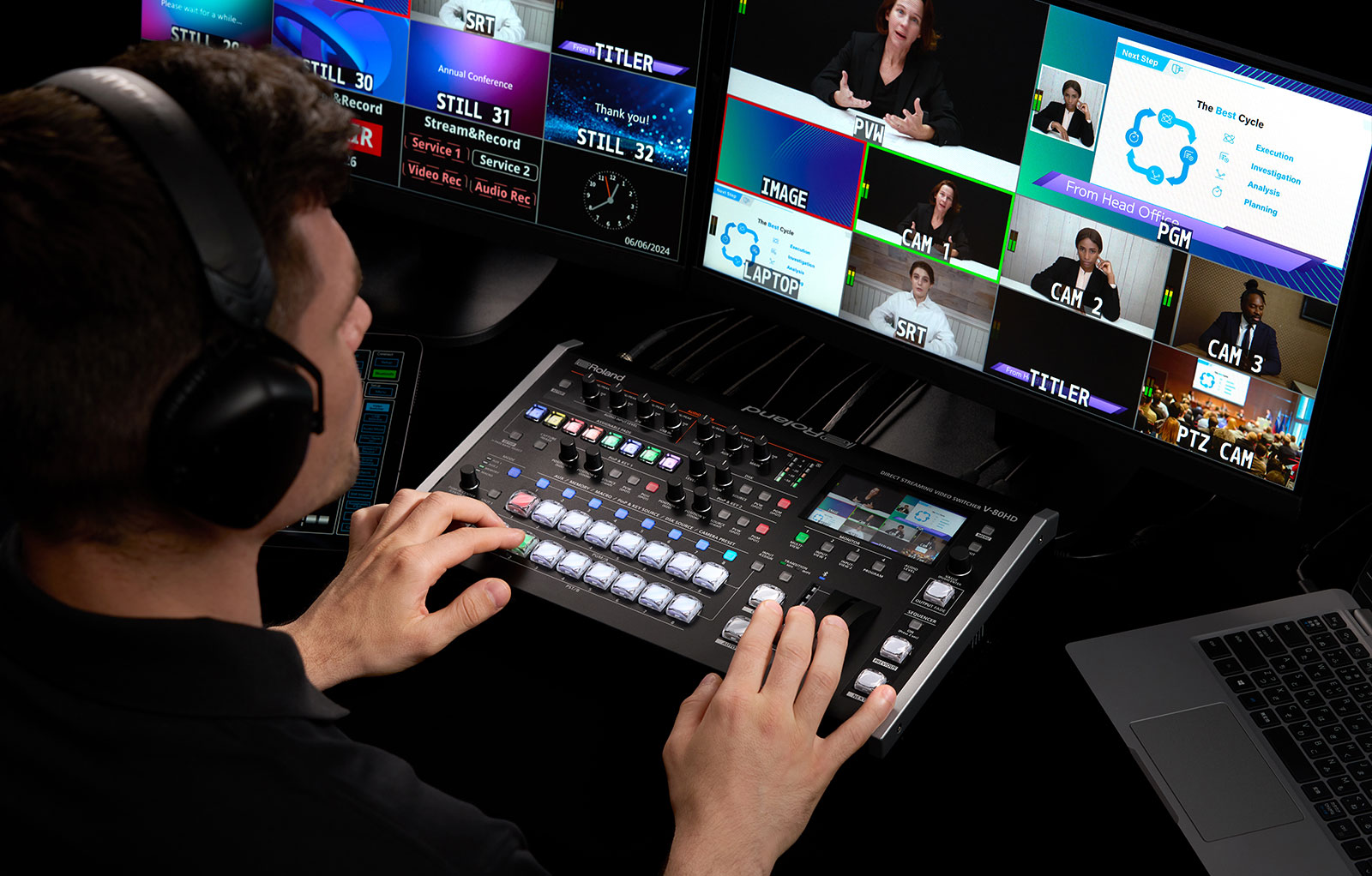 Roland V-80HD in use