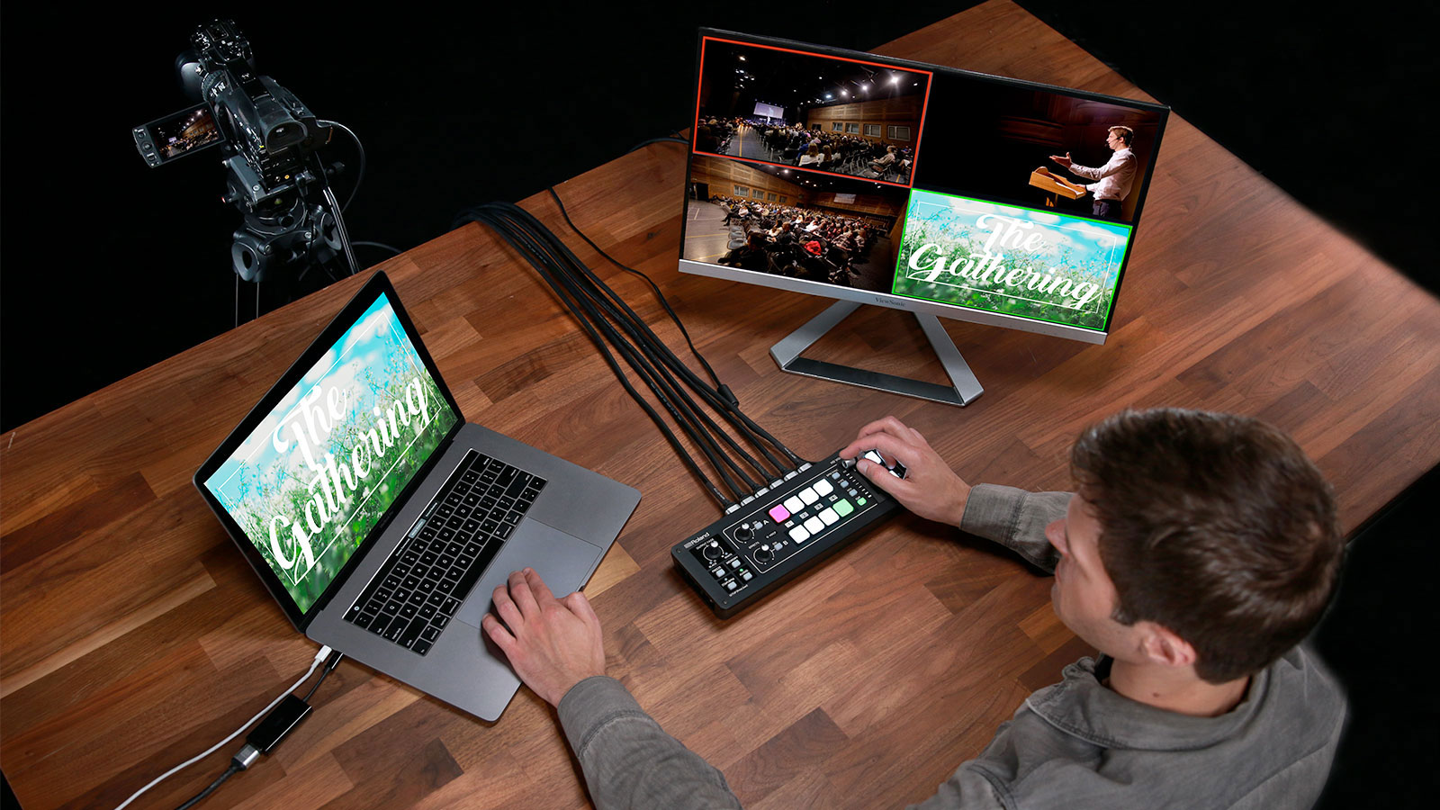 Roland V-1HD in use