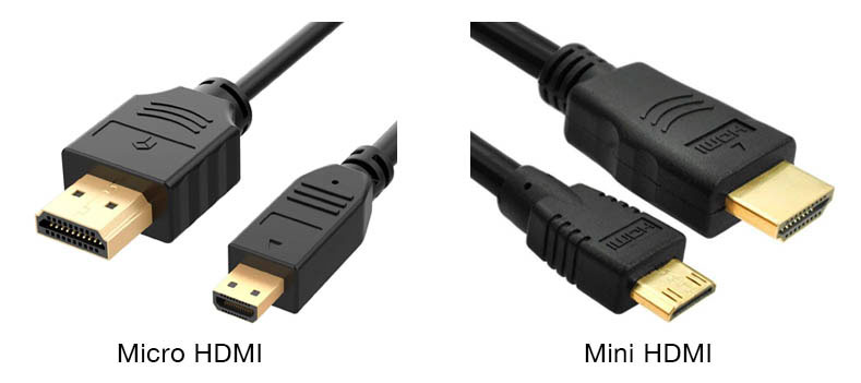 Micro HDMI and Mini HDMI cables