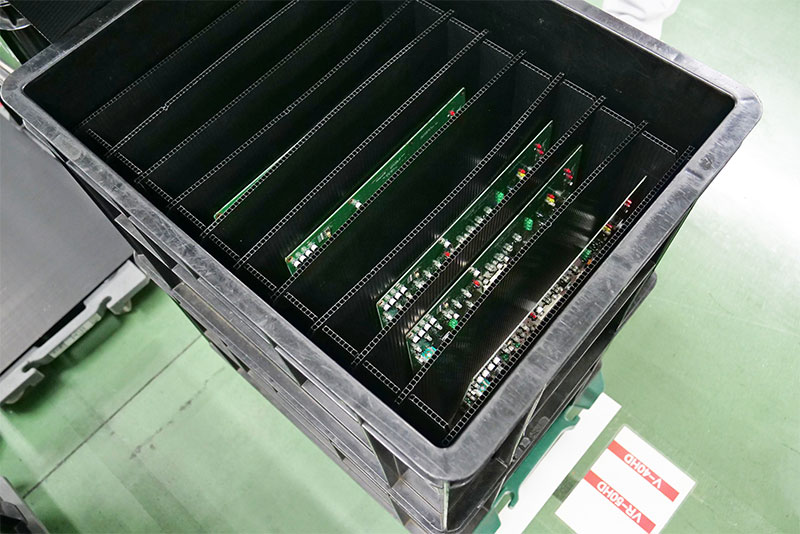 Roland circuit boards. Product model number is written on the floor.