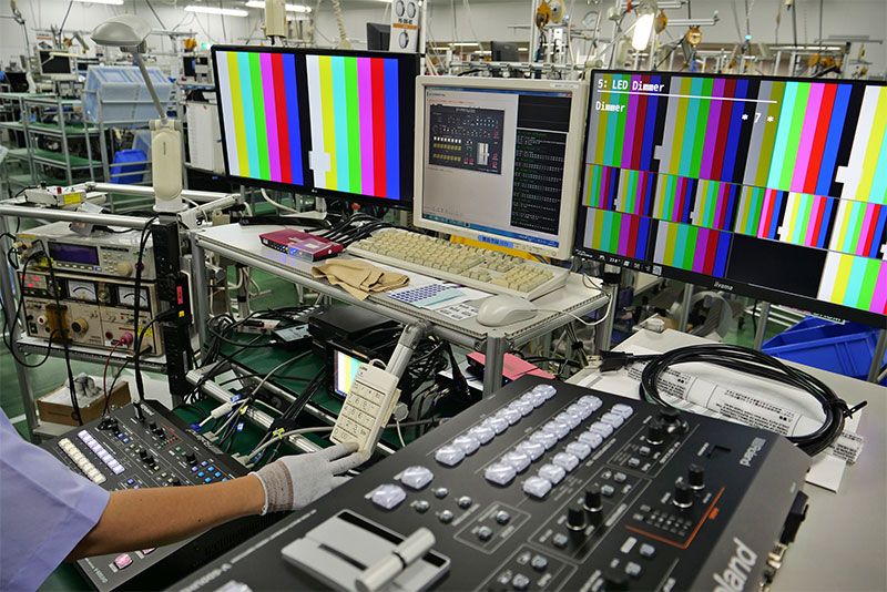 Roland products inspected using PC.