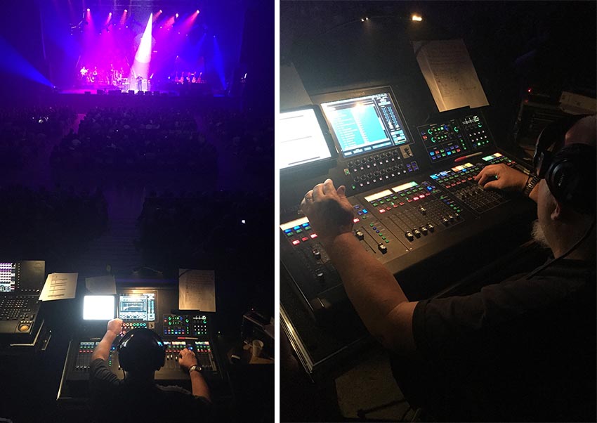 The M-5000 console FOH at the Rouen venue. Photo courtesy of Thomas Delory, Roland Central Europe.