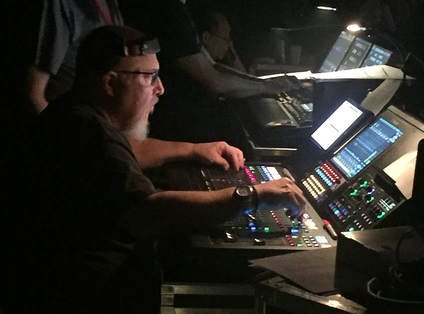 FOH Engineer M Guiot. Photo courtesy of Thomas Delory, Roland Central Europe.