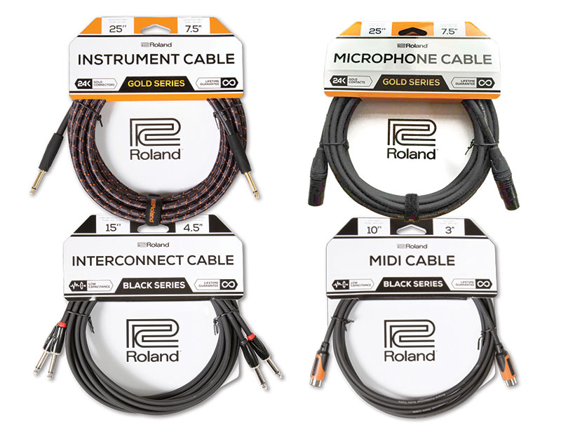 A selection of Roland’s new professional cables.