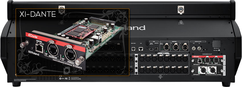 Roland’s new XI-Dante expansion interface card.