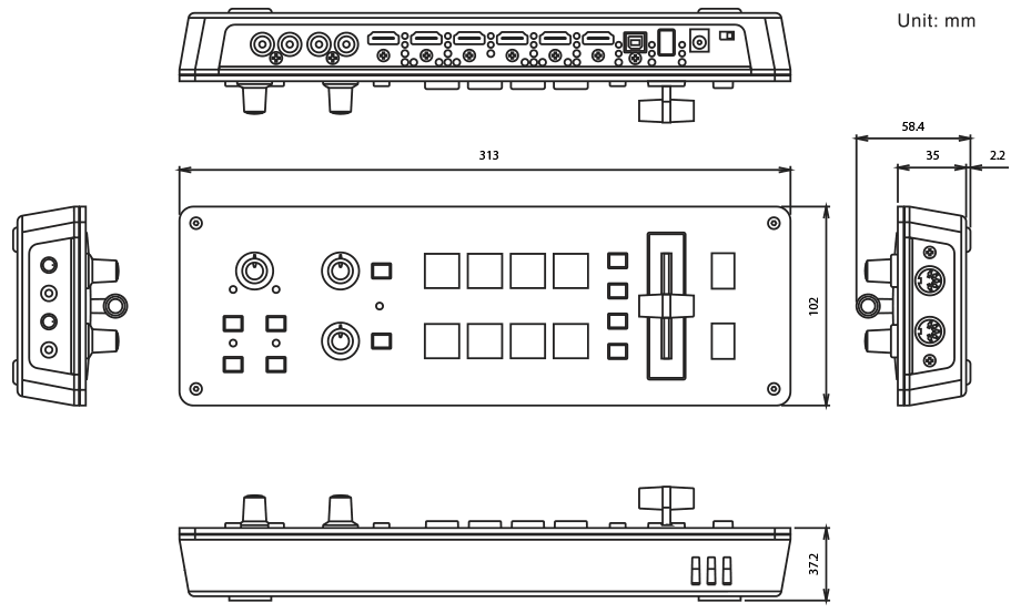 Dimensions de Roland V-1HD
