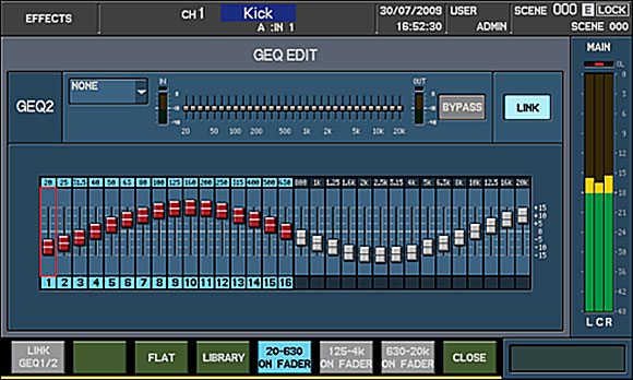 Roland M-300 GEQ Screen
