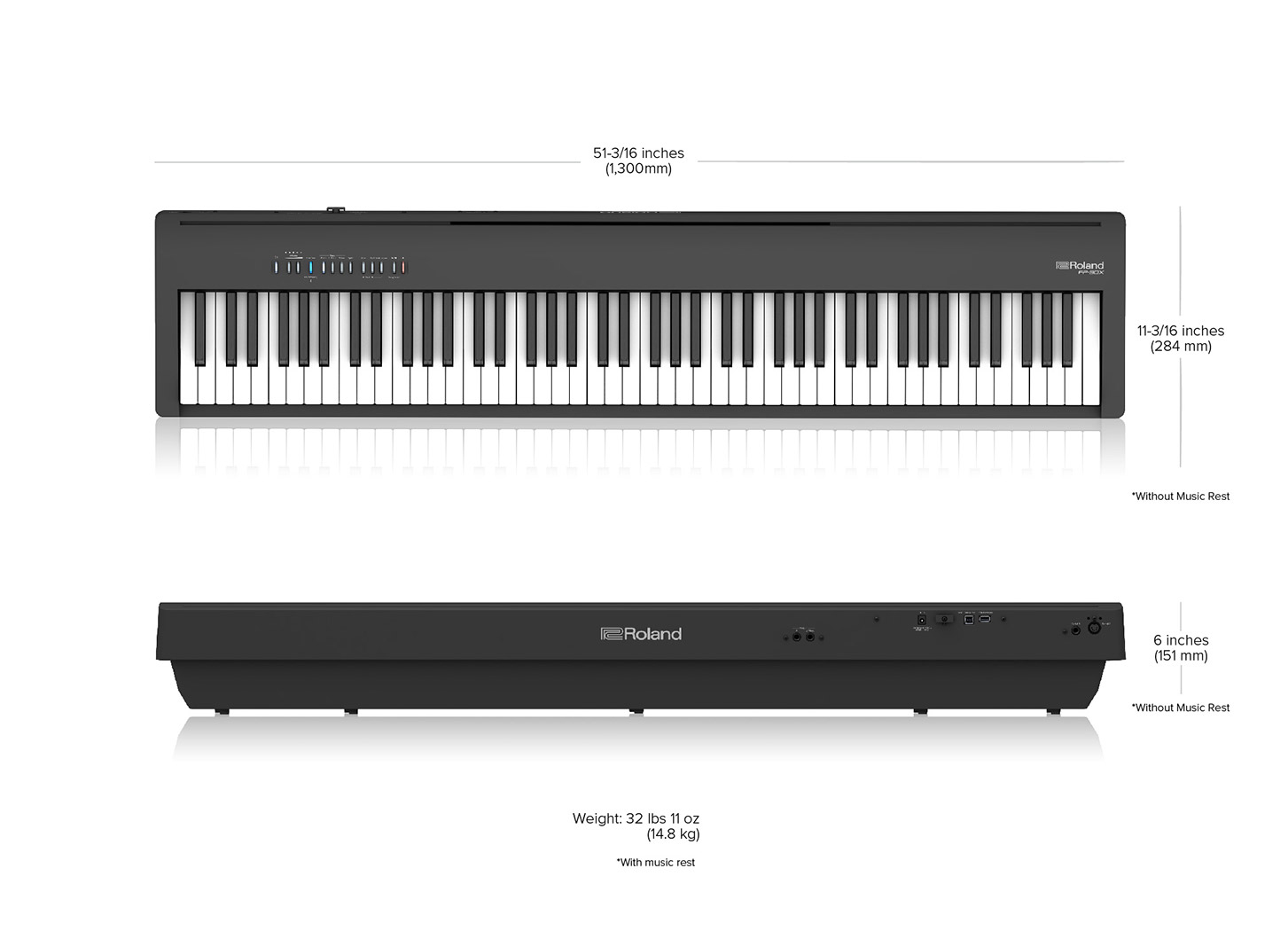 Epiano Roland FP-30X BKDigital Piano elektrisches Klavier stagepiano 