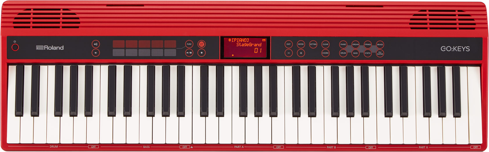 Red keyboard - Roland GO:KEYS.