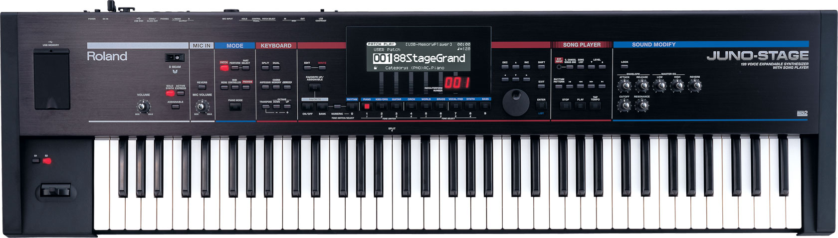 Frustrating Cloudy Assumptions, assumptions. Guess Roland - JUNO-STAGE | 128 Voice Expandable Synthesizer with Song Player