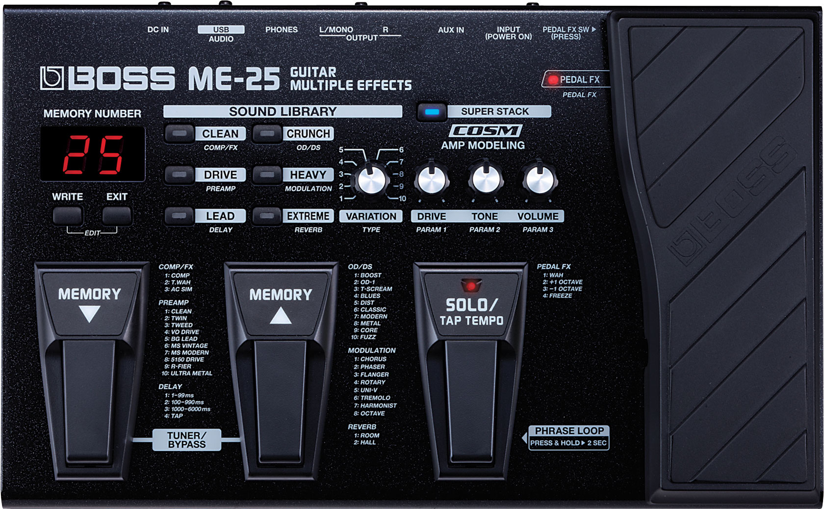 Me 25 Guitar Multiple Effects Boss - 