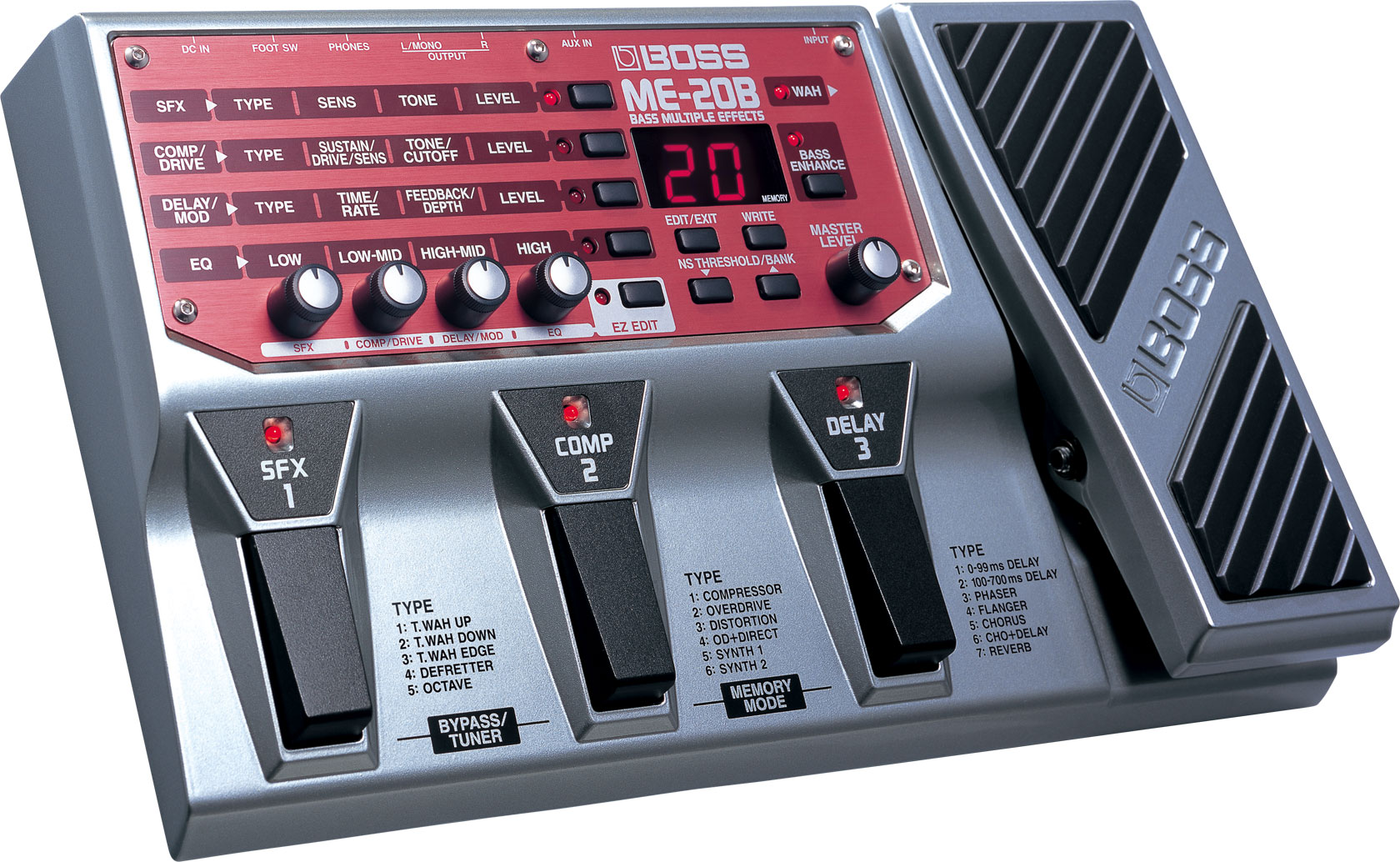 Boss ME-20B multieffects pedal.