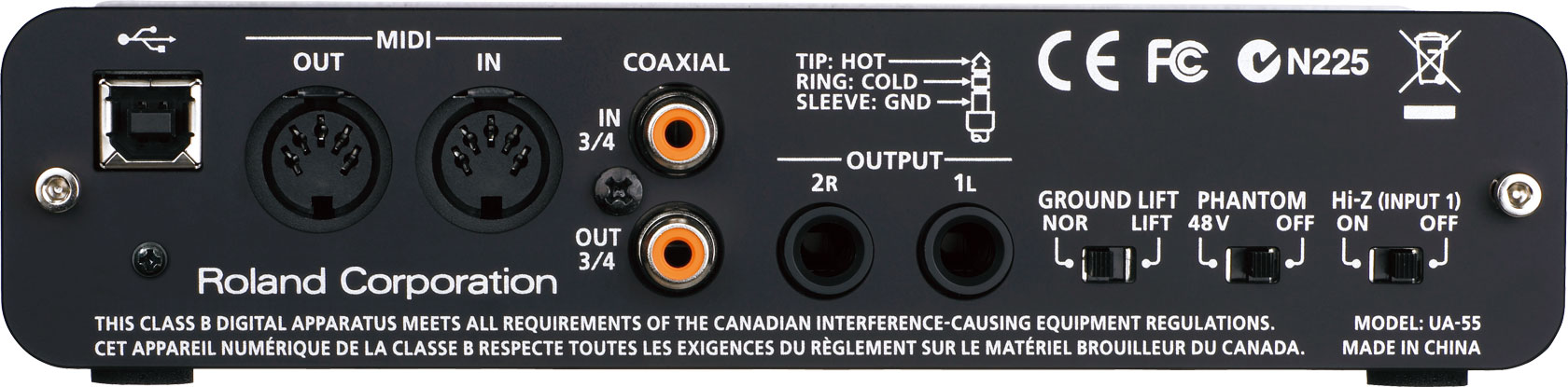 Roland Quad Capture Usb Audio Interface Ua 55