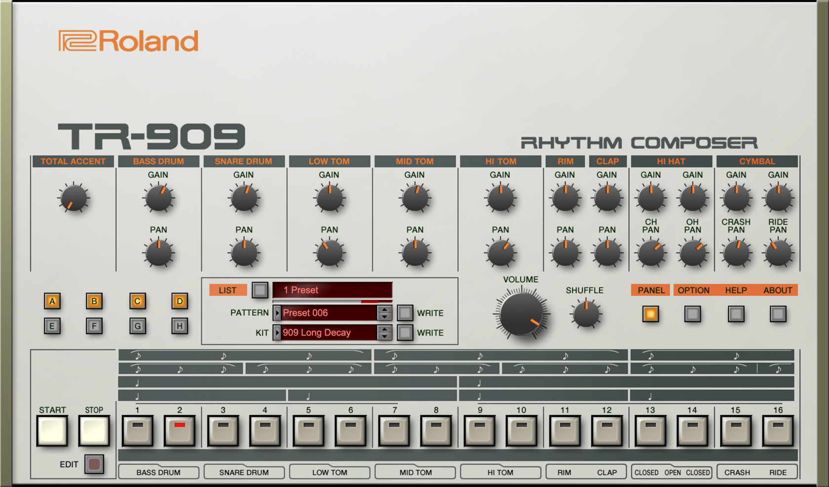 Roland - TR-909 | Software Rhythm Composer