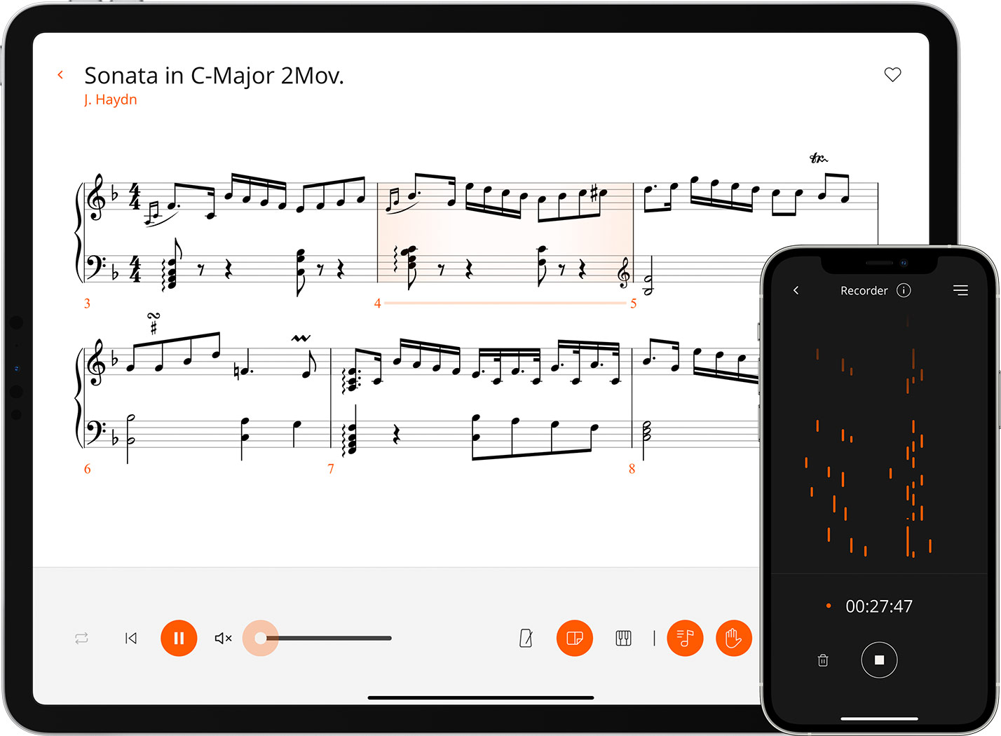 Coching Teacher Student Fingring Vidio - Roland Piano App | iOS/Android App - Roland