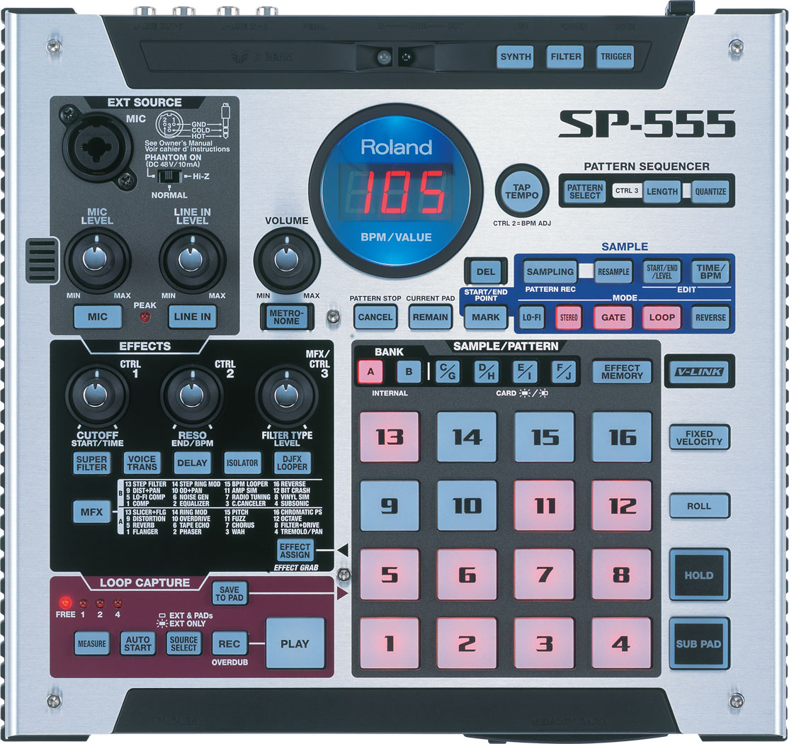 Roland - SP-555 | Creative Sampler with Performance Effects