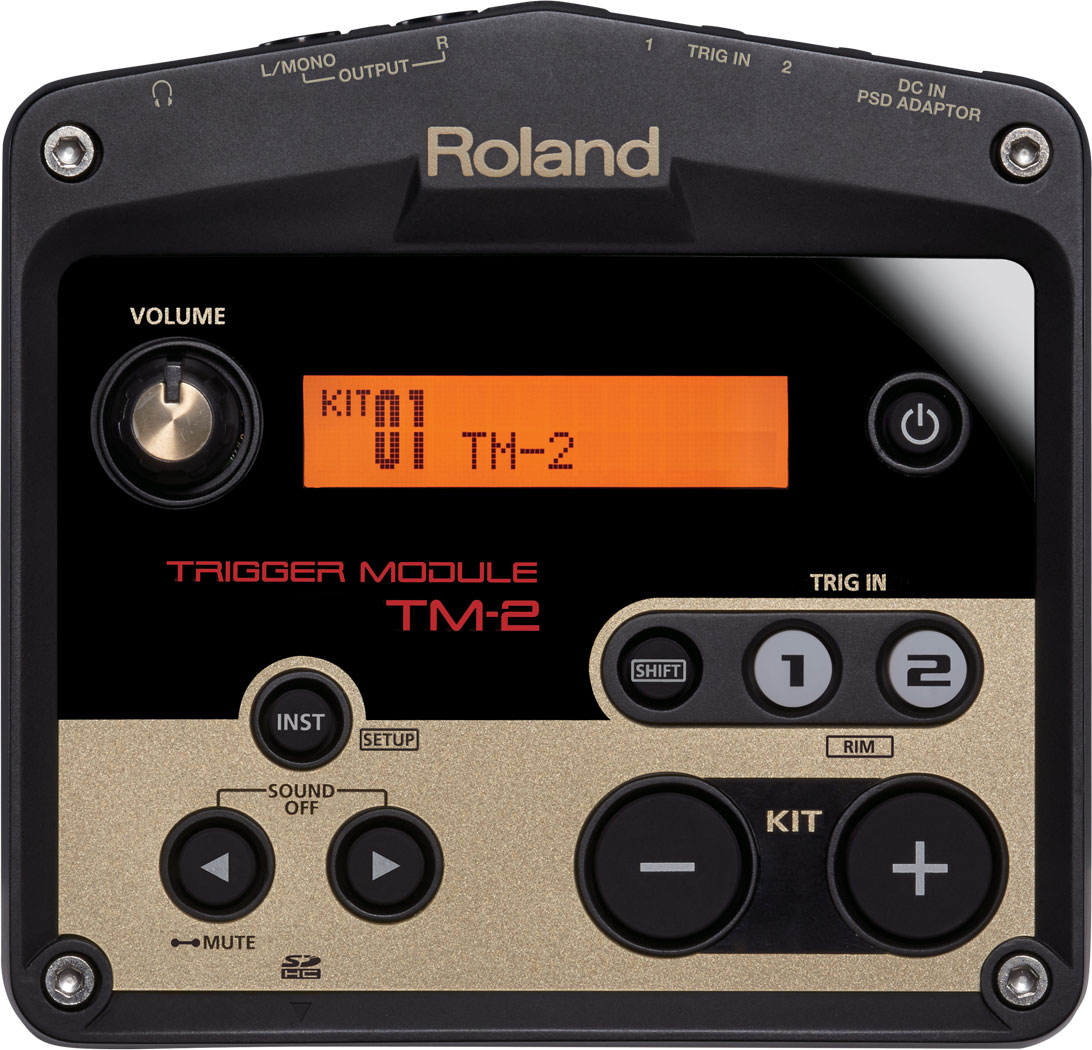 Roland TM2 Trigger Module with RT-30K Acoustic Drum Trigger Bundle with Microfiber and 1 Year Everything Music Extended Warranty 
