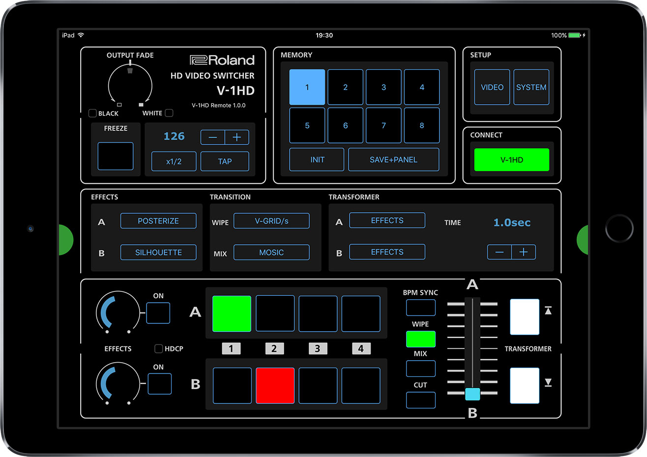 Roland Pro A V V 1hd Remote V 1hd リモート コントロール アプリケーション