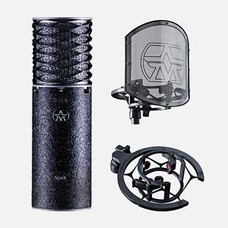 Roland - Aston Spirit Black Bundle | Condenser Microphone (Shock