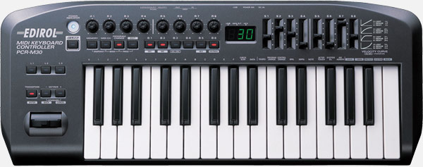 edirol midi keyboard controller pcr 30