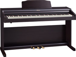 Roland - Banc de piano réglable RPB-220PE à coussin de velours - Ébène poli  : Nantel Musique